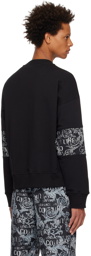 Versace Jeans Couture Black & Gray Paneled Sweatshirt
