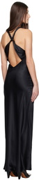 Silk Laundry Black High Low Maxi Dress