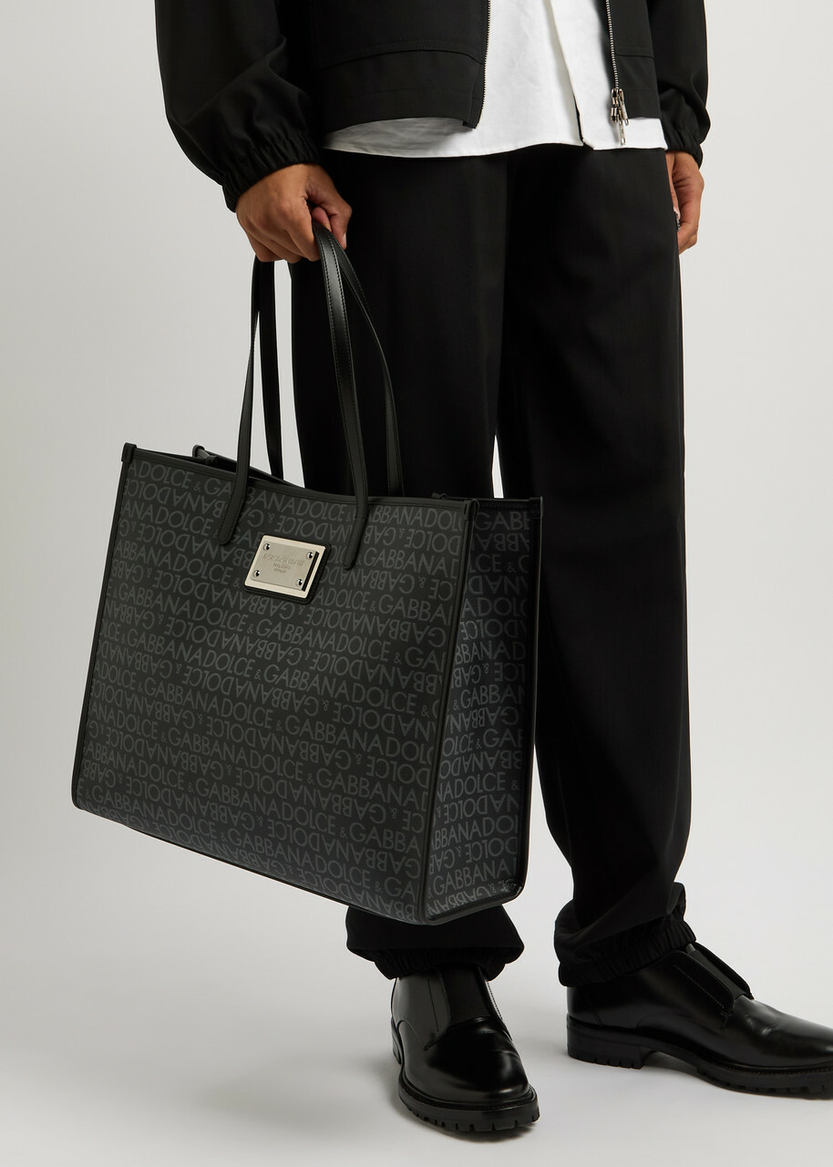 Dolce & Gabbana Logo-jacquard Coated Canvas Tote - Black - One Size