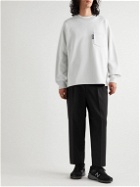 Comme des Garçons HOMME - Logo-Appliquéd Cotton-Jersey Sweatshirt - Gray