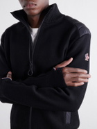 Moncler Grenoble - Padded Shell-Trimmed Wool-Blend Down Ski Mid-Layer - Black