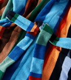 Versace Home Striped cotton terry bathrobe