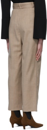 Totême Brown Pleated Trousers