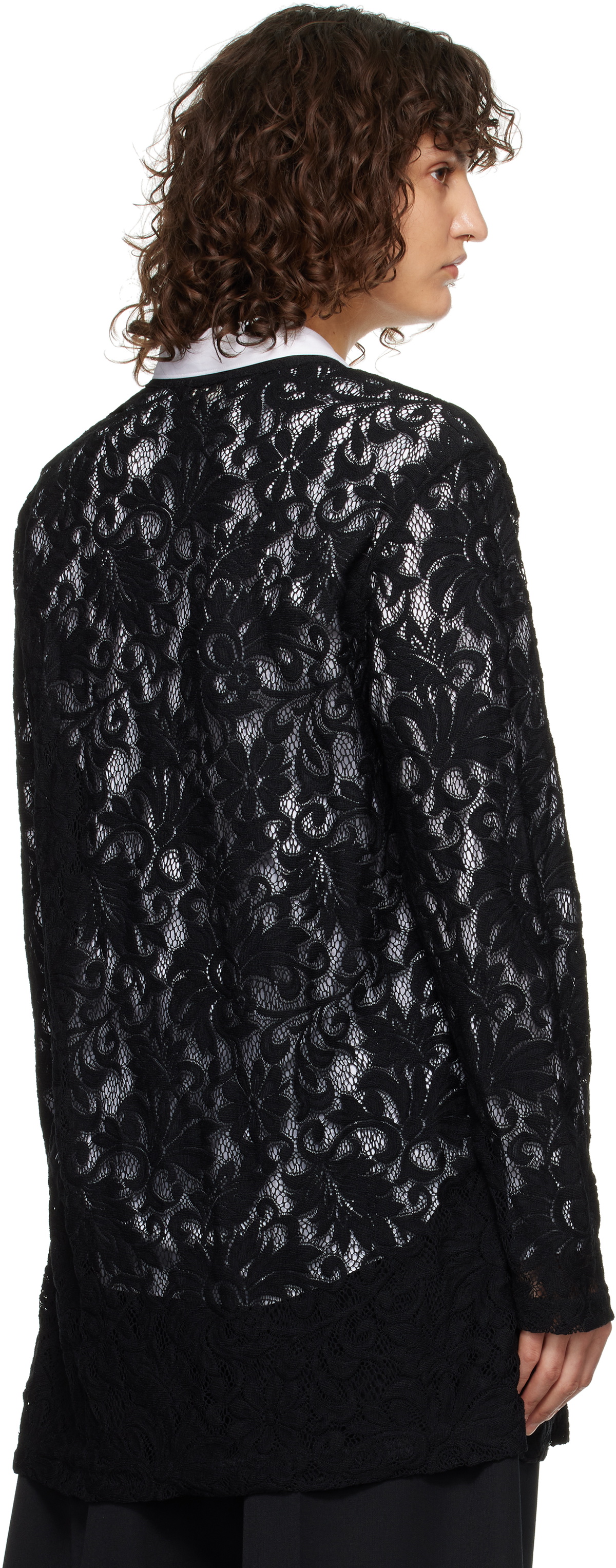Comme des Garçons Homme Plus Black Raschel Lace T-shirt