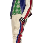 Gucci Beige and Blue Striped Lounge Pants