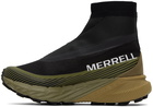 Merrell 1TRL Black & Green Agility Peak 5 Zero Sneakers