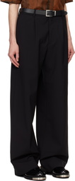 032c Black Portrait Wide Leg Suit Trousers