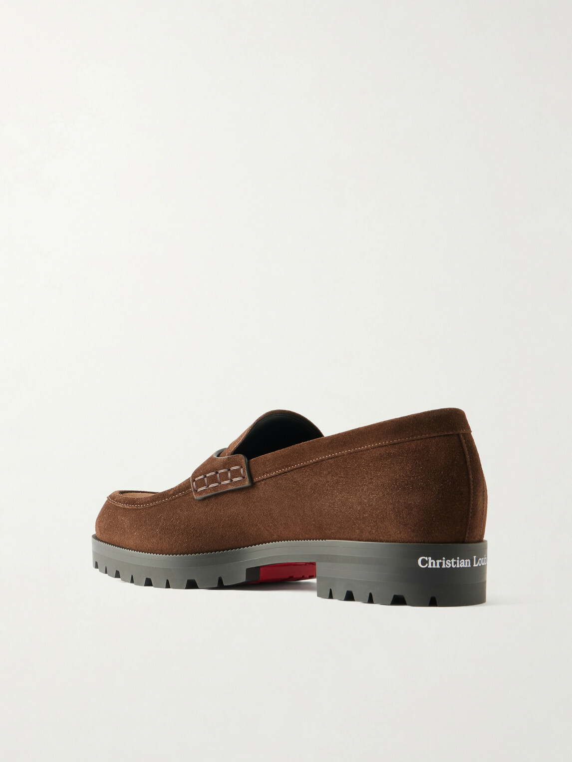 Christian Louboutin - Cavavin Suede Loafers - Brown