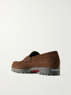 Christian Louboutin - Cavavin Suede Loafers - Brown
