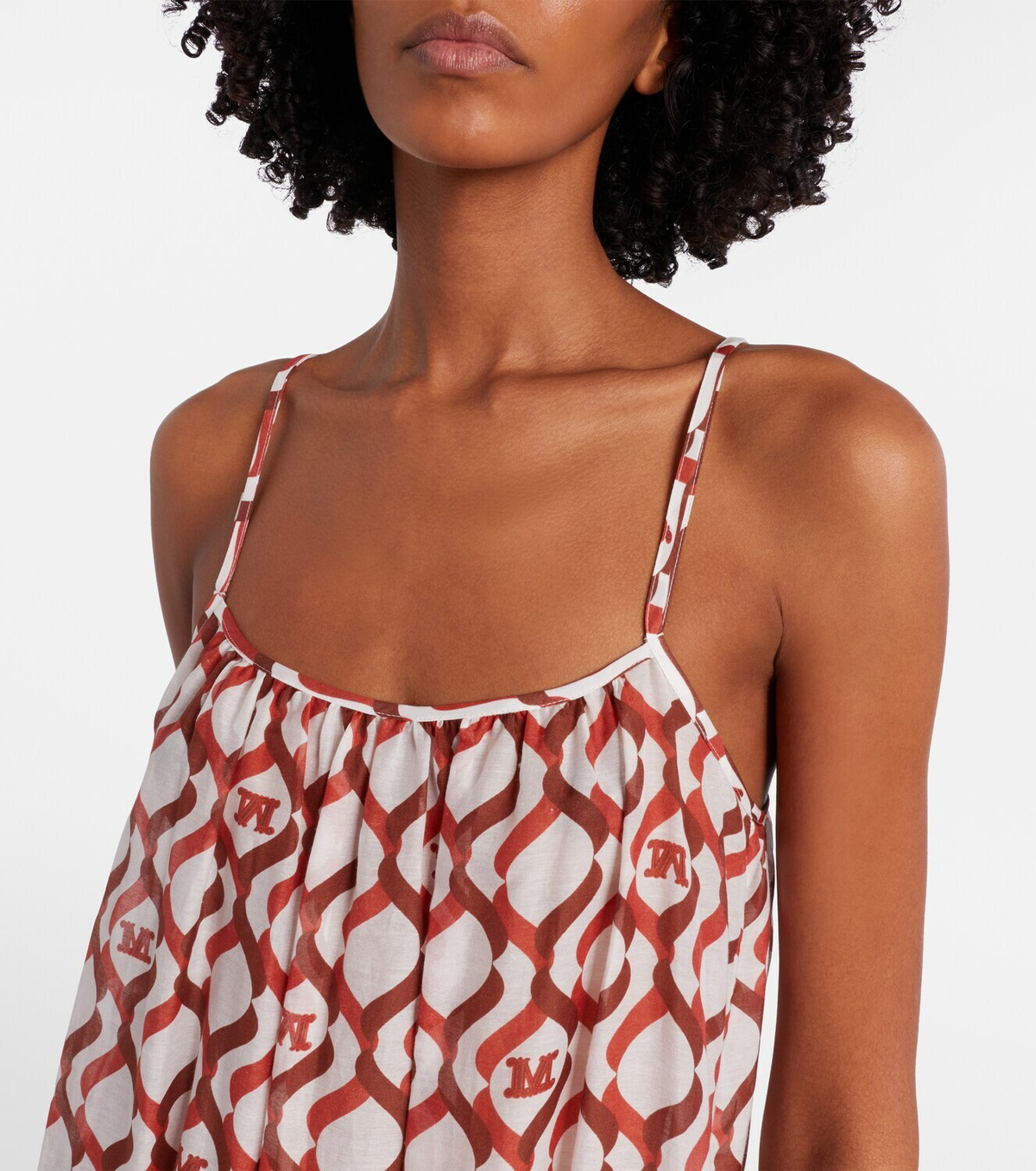 Max Mara Alisso printed cotton and silk midi dress