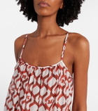 Max Mara Alisso printed cotton and silk midi dress