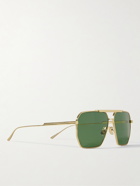 Bottega Veneta - Aviator-Style Gold-Tone Sunglasses