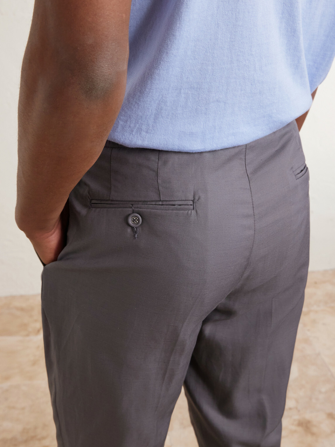Officine Générale - Drew Tapered Pleated Lyocell, Linen and Cotton-Blend Trousers - Gray