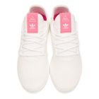 adidas Originals x Pharrell Williams White and Pink Tennis Hu Sneakers