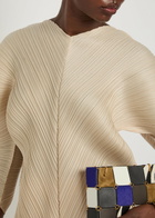 Pleats Please Issey Miyake Pleated Sculpted Woven top - Beige - One Size