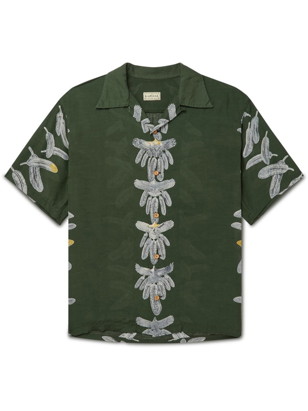 Photo: KAPITAL - Camp-Collar Printed Woven Shirt - Green