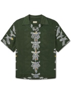 KAPITAL - Camp-Collar Printed Woven Shirt - Green