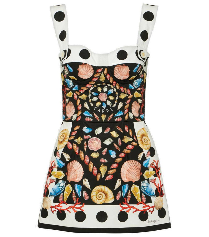 Photo: Dolce&Gabbana Capri printed cotton corset dress