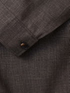 Mr P. - Wool, Silk and Linen-Blend Overshirt - Brown