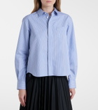 Sacai Striped cotton-blend poplin shirt