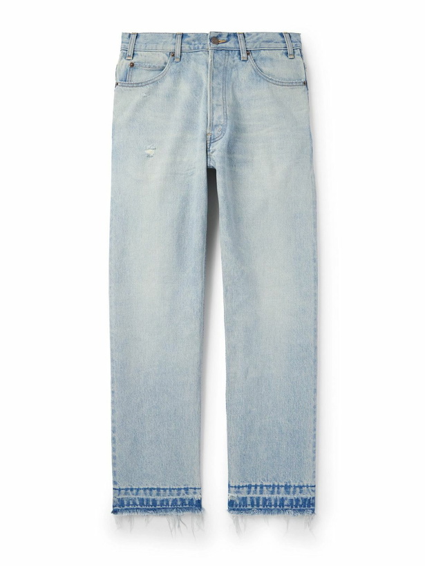 Photo: CELINE - Wesley Straight-Leg Distressed Jeans - Blue