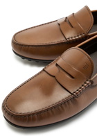 Tods City Gommino Leather Loafers Brown