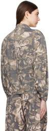 OPEN YY Green Camouflage Bomber Jacket