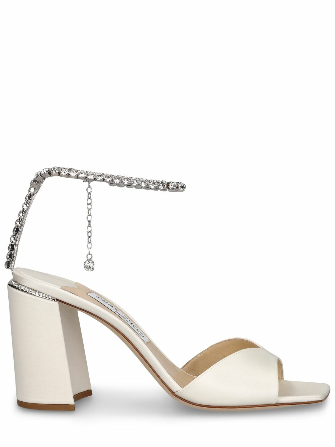 Jimmy Saeda Sandal 85 In White Satin 587730