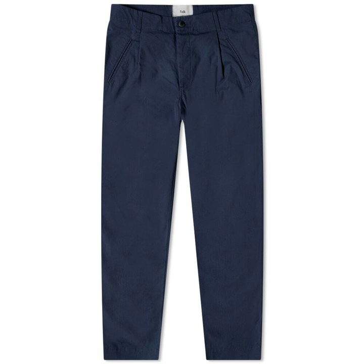 Photo: Folk Men's Assembly Ripstop Pant in Navy Ripstop