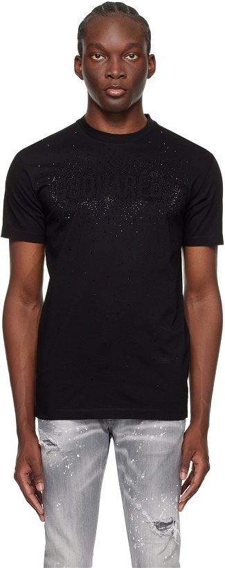Photo: Dsquared2 Black Crystals Cool T-Shirt