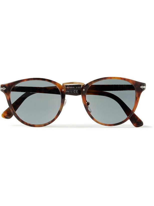 Photo: Persol - Round-Frame Tortoiseshell Acetate and Gold-Tone Sunglasses