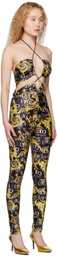 Versace Jeans Couture Black Printed Jumpsuit