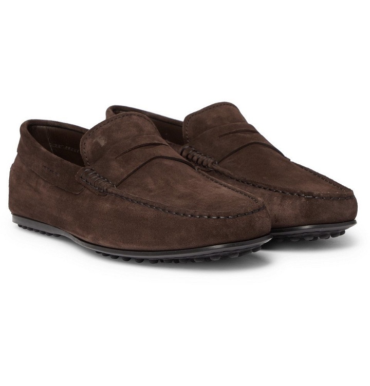 Photo: Tod's - Gommino Suede Driving Shoes - Men - Brown