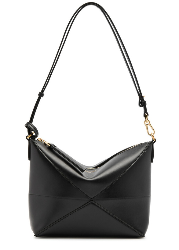 Photo: Loewe Puzzle Fold Leather Shoulder bag - Black - One Size