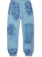 MCQ - Breathe Tapered Logo-Appliquéd Printed Cotton-Jersey Sweatpants - Blue