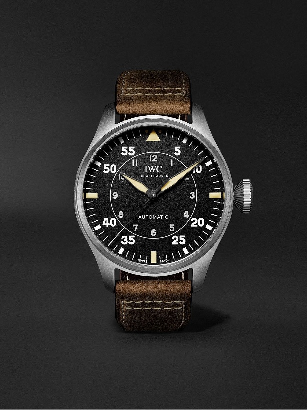 Photo: IWC Schaffhausen - Big Pilot's Watch Spitfire 43mm Titanium and Leather Watch, Ref No. IW329701