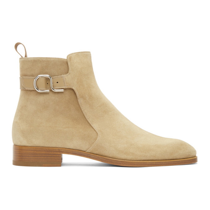 Photo: Christian Louboutin Taupe Valido Boots