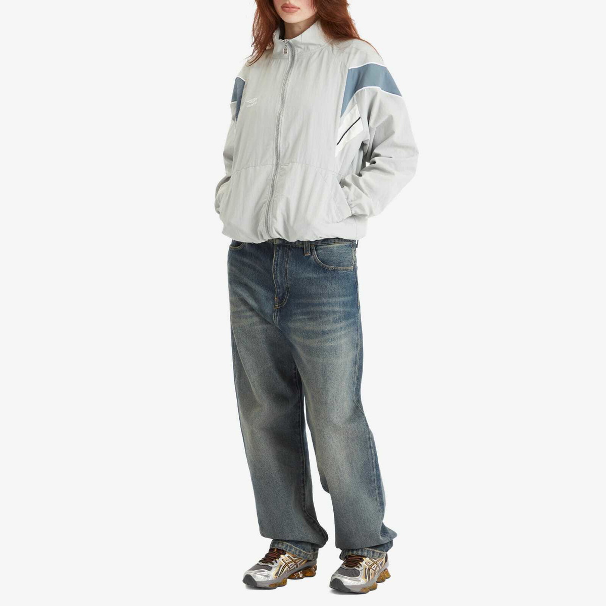 Umbro Relaxed Track Jacket in Pearl Blue Umbro