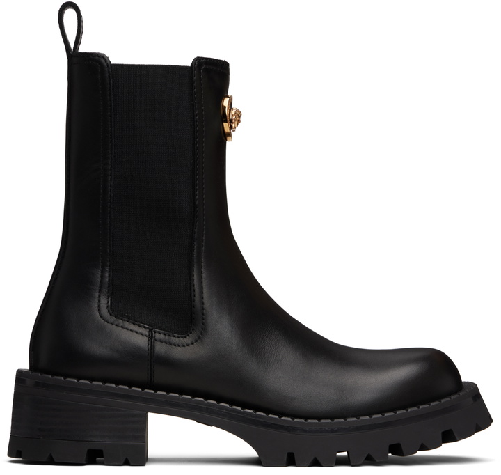 Photo: Versace Black Alia 35 mm Chelsea Boots