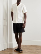 Orlebar Brown - Hibbert Camp-Collar Linen-Blend Jacquard Shirt - White