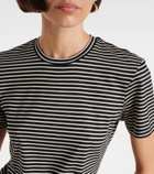 Nili Lotan Lana striped cotton-blend T-shirt