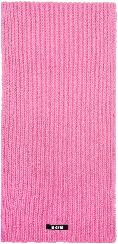 Photo: MSGM Pink Knit Mohair Scarf