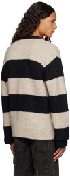 (di)vision Navy & Off-White Striped Sweater
