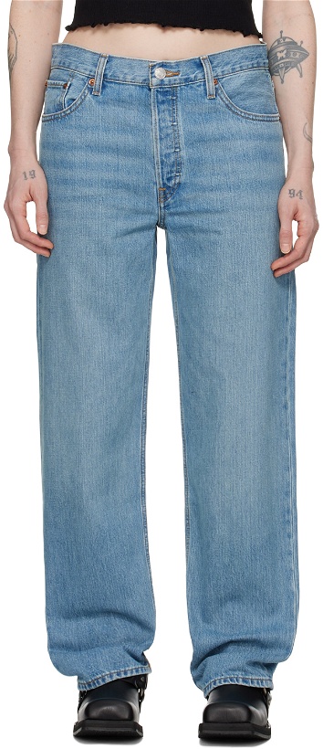Photo: Re/Done Blue Loose Longish Jeans