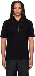 Ferragamo Black Half-Zip Polo