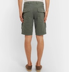 Brunello Cucinelli - Stretch-Cotton Twill Shorts - Men - Green