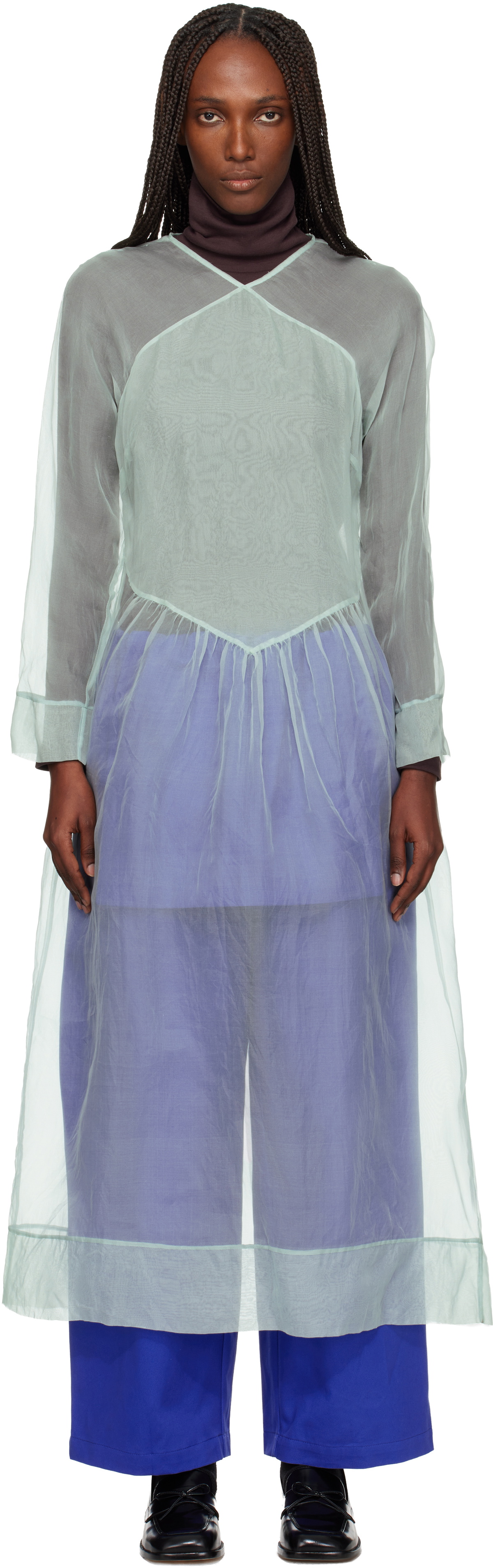SC103 Blue Scenic Midi Dress