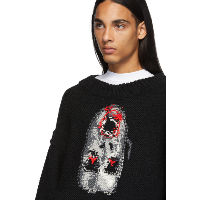 Doublet Black Hand-Knit Jacquard Sweater Doublet