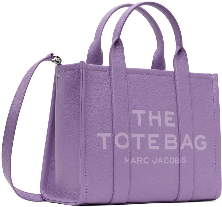 Marc Jacobs Purple 'The Leather Medium Tote Bag' Tote Marc