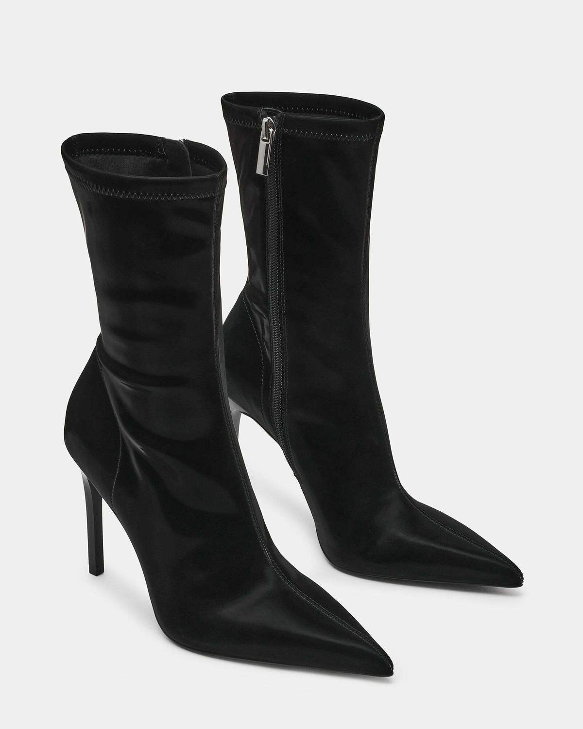 Steve Madden Mackena Booties in Black Satin